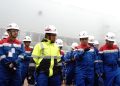 Kunjungan Direktur Utama PGE Julfi Hadi ke proyek Lumut Balai Unit-2 di Muara Enim, Sumatra Selatan