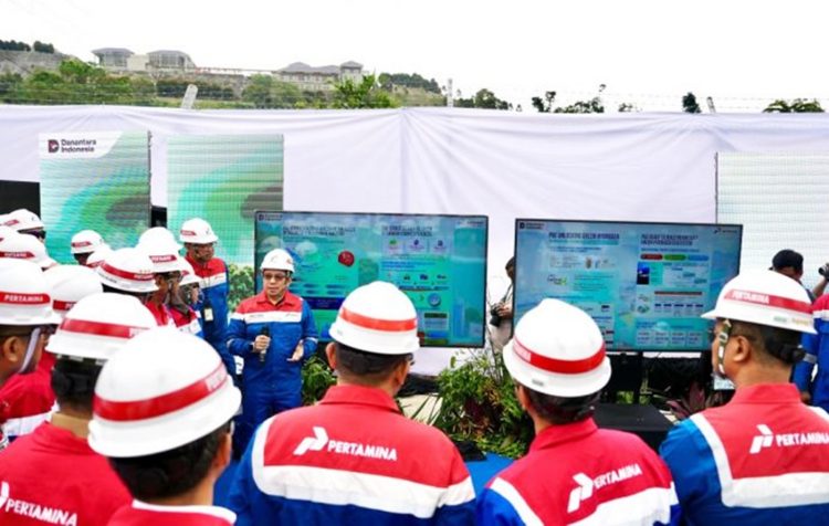 PT Pertamina Geothermal Energy Tbk meresmikan Pilot Project Green Hydrogen Ulubelu di Kabupaten Tanggamus, Lampung, Selasa, 9 September 2025